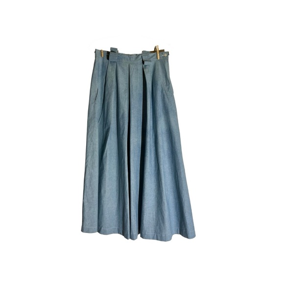 Excellent Condition Size 12 Women's Vintage Light Wash Denim Maxi Skirt - Picture 7 of 8
